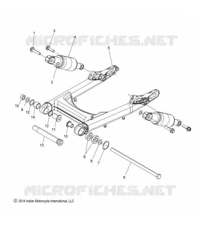 SUSPENSION TRASERA ASM., SWING ARM AND SHOCKS