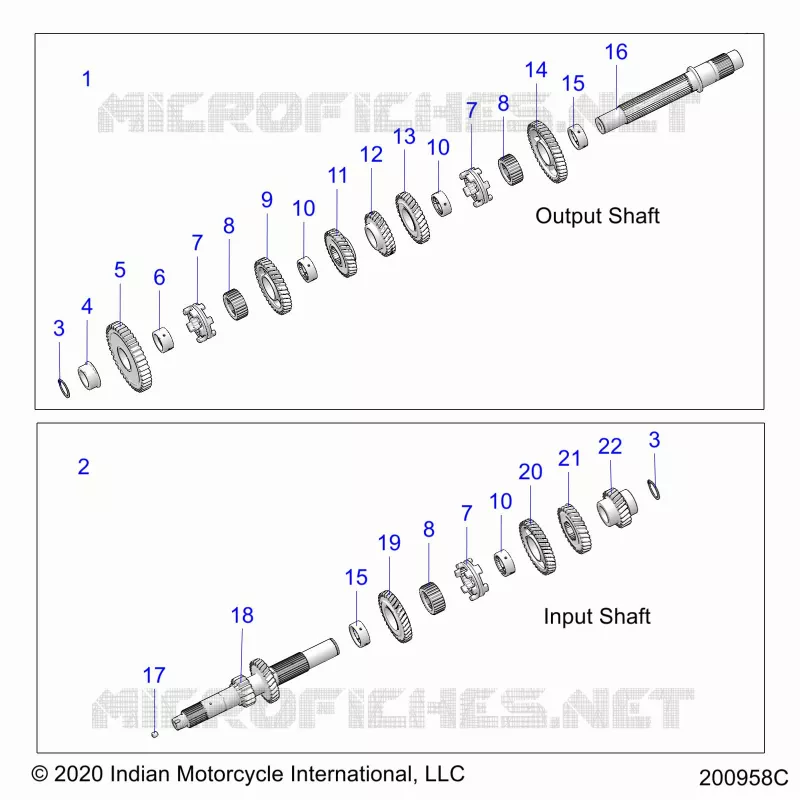 TREN, INPUT/OUTPUT SHAFT ASM.