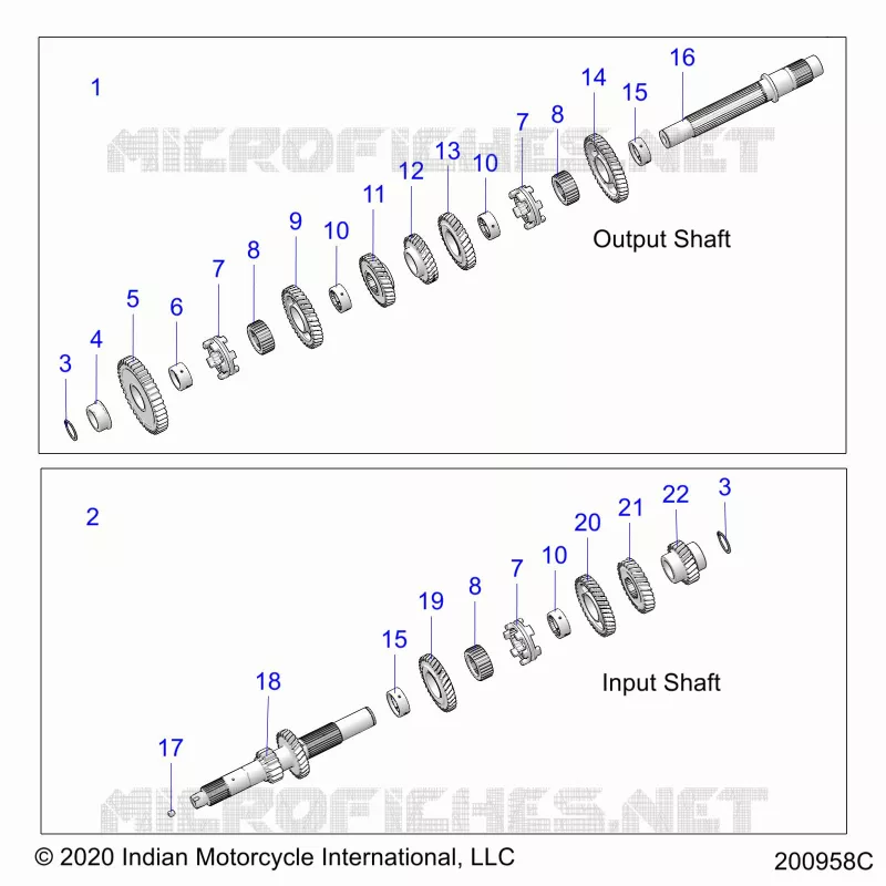 TREN, INPUT/OUTPUT SHAFT ASM.