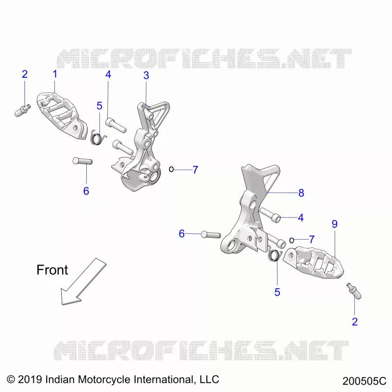 CHASIS, DRIVER FOOTPEGS (FTR CHAMPIONSHIP EDITION)