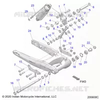 SUSPENSION TRASERA ASM., SWING ARM AND SHOCK
