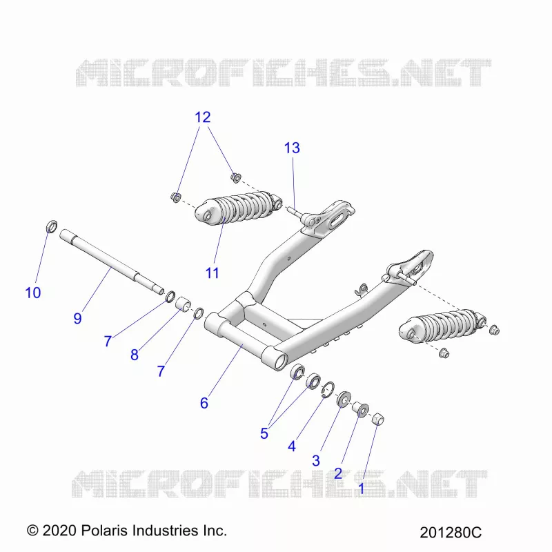 SUSPENSION TRASERA ASM., SWING ARM AND SHOCKS