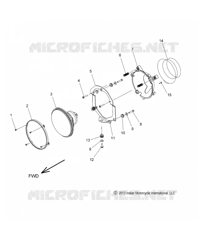 HEADLIGHT - N15TCAAA/TRAAA ALL OPTIONS (49INDIANHEADLAMP14)