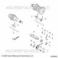 DRIVE TRAIN, HORQUILLAS DE CAMBIO AND DRUM