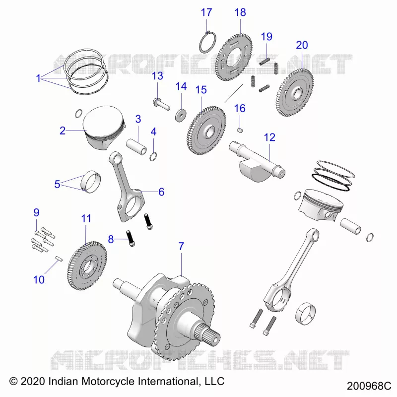 ENGINE, PISTON AND CIGUEÑAL