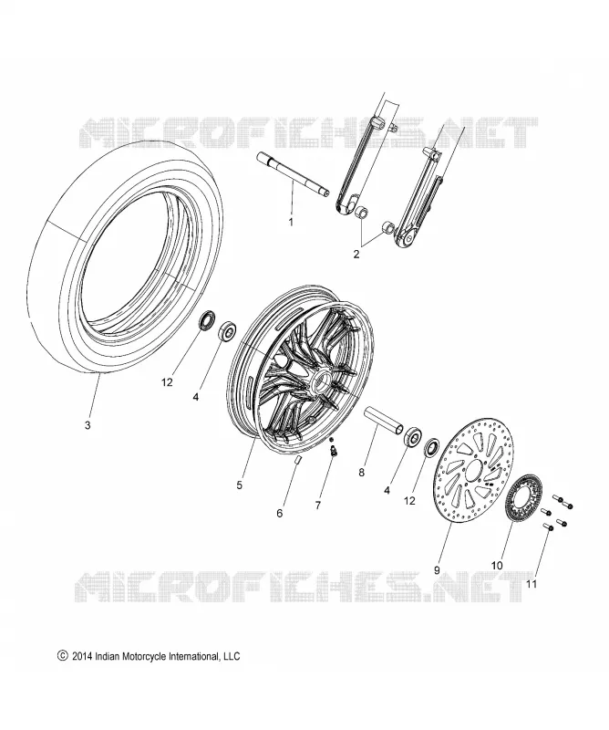 FRONT WHEEL - N15MSA00AA/AB/AC/AE (49INDIANWHEELFRT15SCOUT)