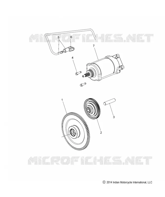 ENGINE, STARTER MOTOR