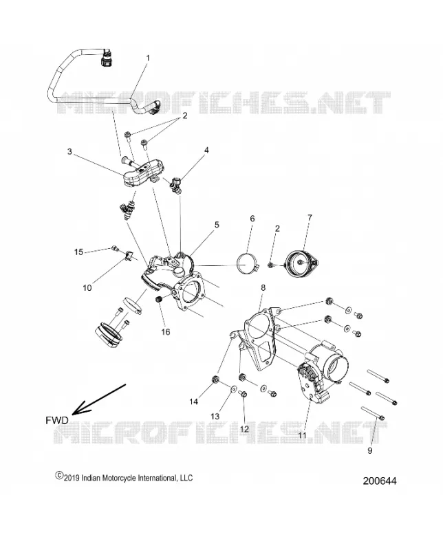 SISTEMA DE COMBUSTIBLE, FUEL CLAM SHELL/THROTTLE BODY
