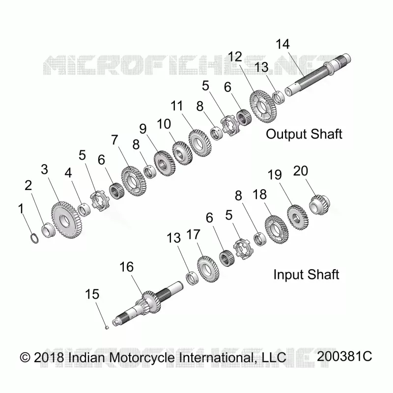 TREN, INPUT/OUTPUT SHAFT ASM.