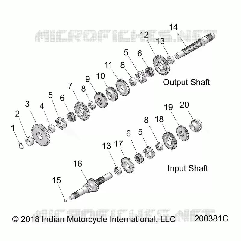 TREN, INPUT/OUTPUT SHAFT ASM.