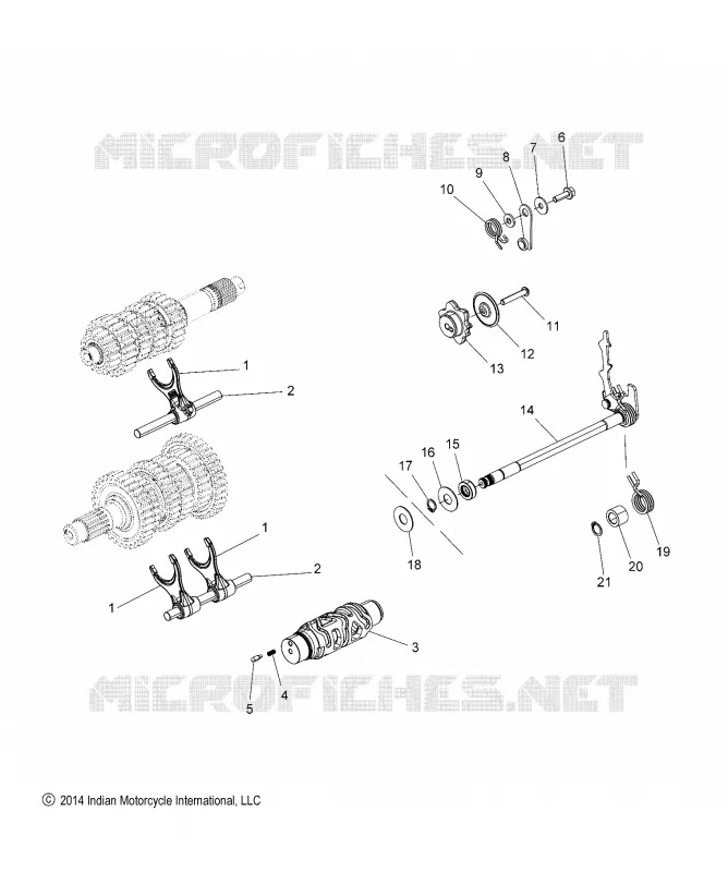 DRIVE TRAIN, HORQUILLAS DE CAMBIO, RATCHET AND DRUM