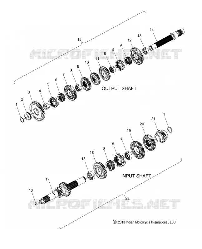 TREN, INPUT/OUTPUT SHAFT ASM.
