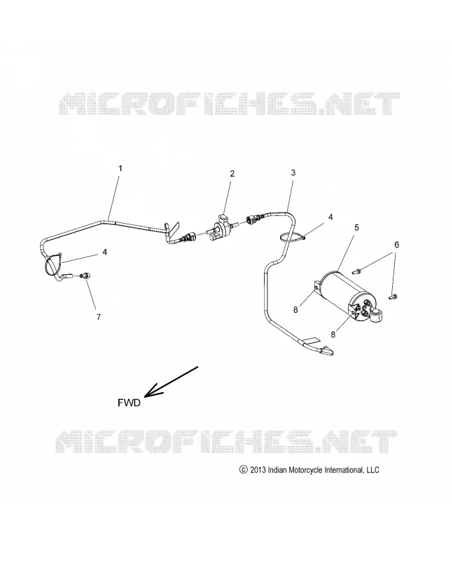 FUEL SYSTEM, EVAP SYSTEM - N17CCC/CCV CAL. ONLY (49INDIANEVAP14)