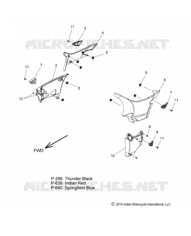 SIDE COVERS - N15TCAAA/TRAAA ALL OPTIONS (49INDIANSIDECVR15R)