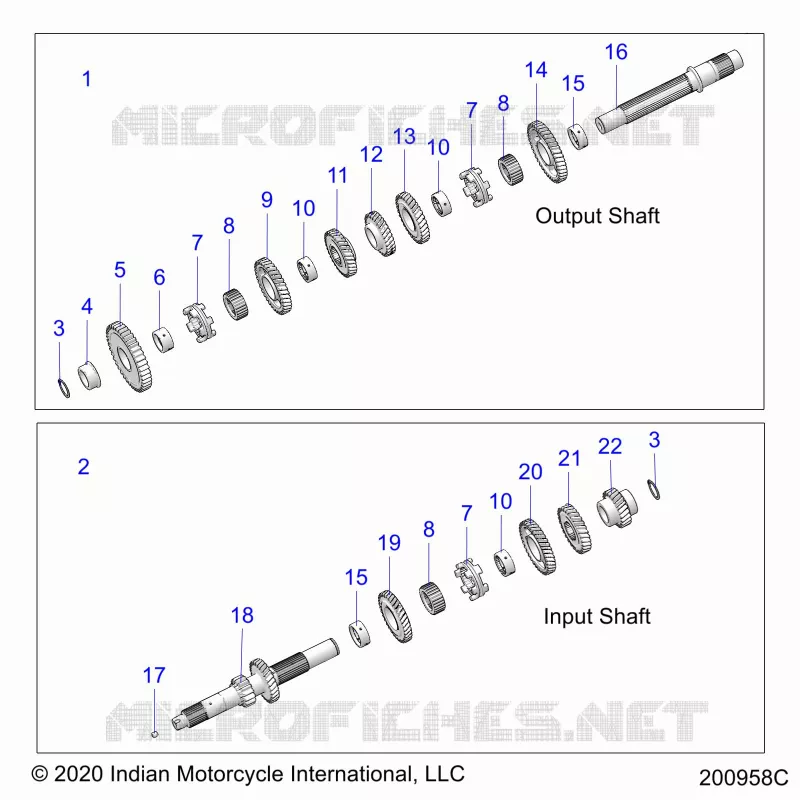 TREN, INPUT/OUTPUT SHAFT ASM.