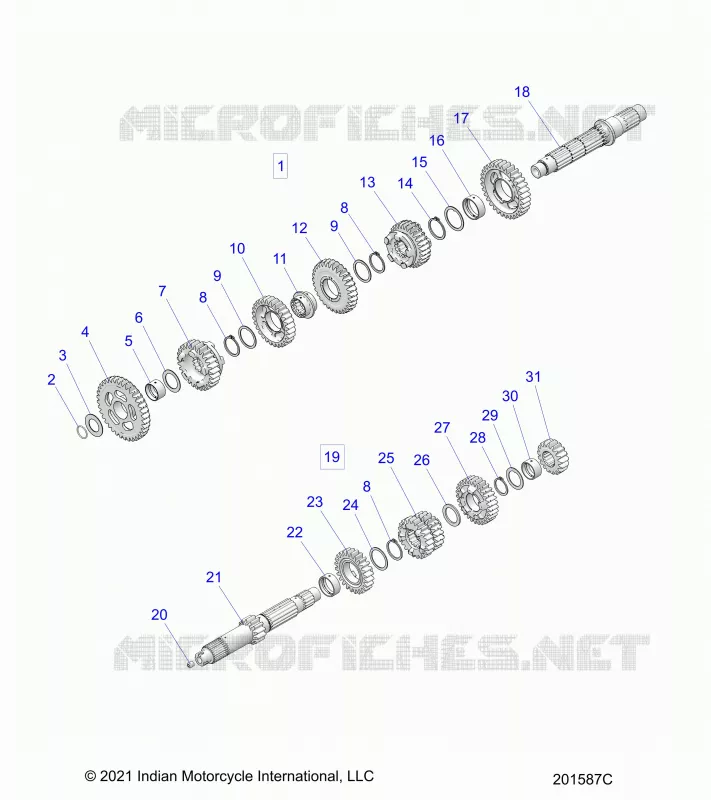 TREN, INPUT/OUTPUT SHAFT ASM.