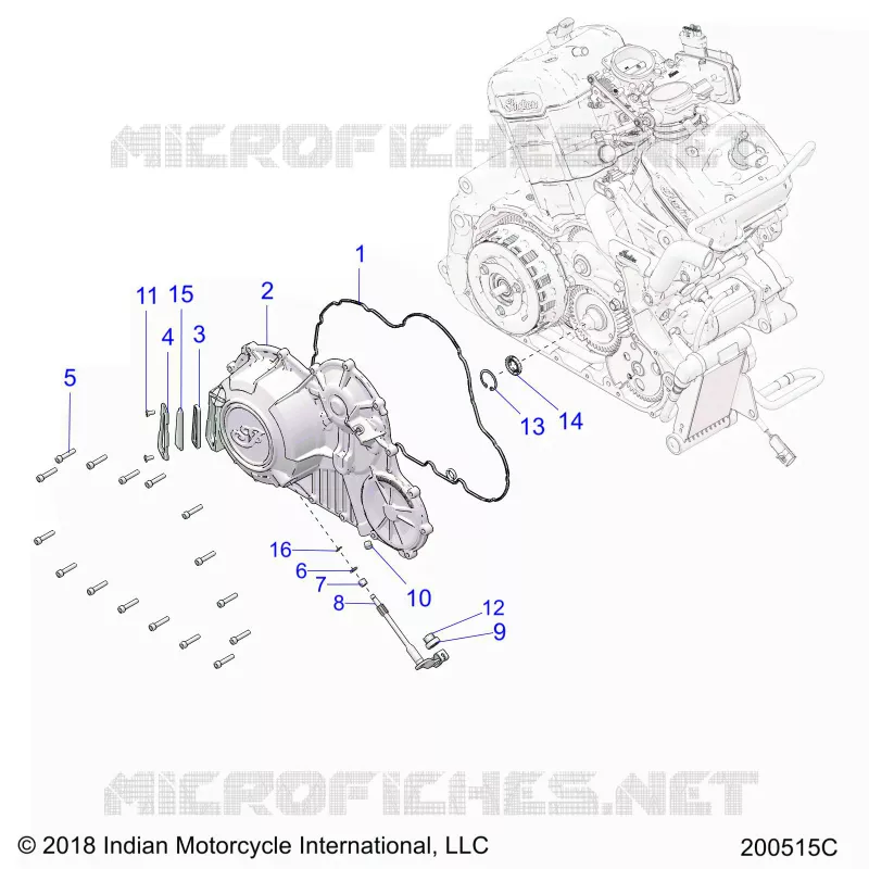 ENGINE, PRIMARY AND TAPA DEL EMBRAGUE