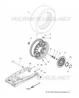 REAR WHEEL, CHIEFTAIN - N14TCA ALL OPTIONS (49INDIANWHEELRR14TOUR)