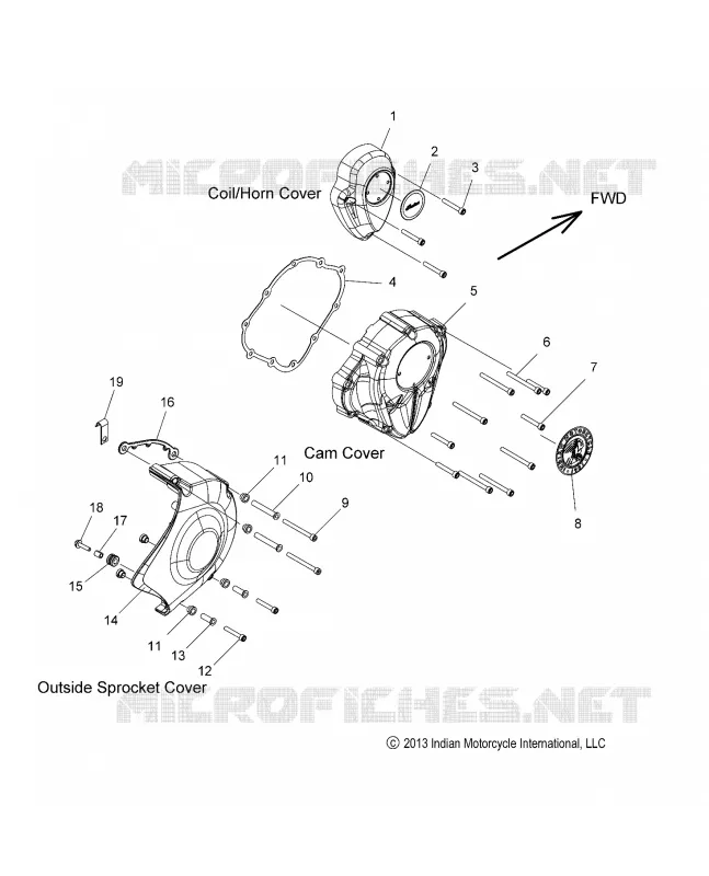 ENGINE RIGHT SIDE COVERS - N14CCC/CCV/TCA ALL OPTIONS (49INDIANENGCVR14)