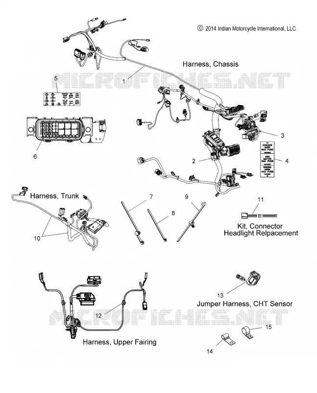 WIRE HARNESS - N15TCAAA/TRAAA ALL OPTIONS (49INDIANHARNESS15R)