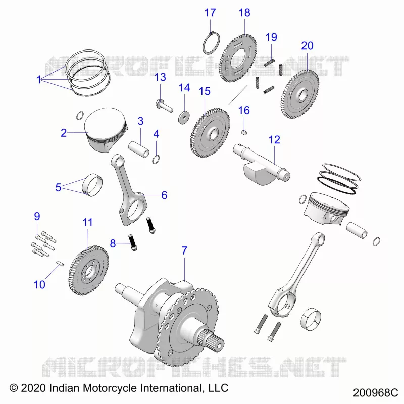 ENGINE, PISTON AND CIGUEÑAL